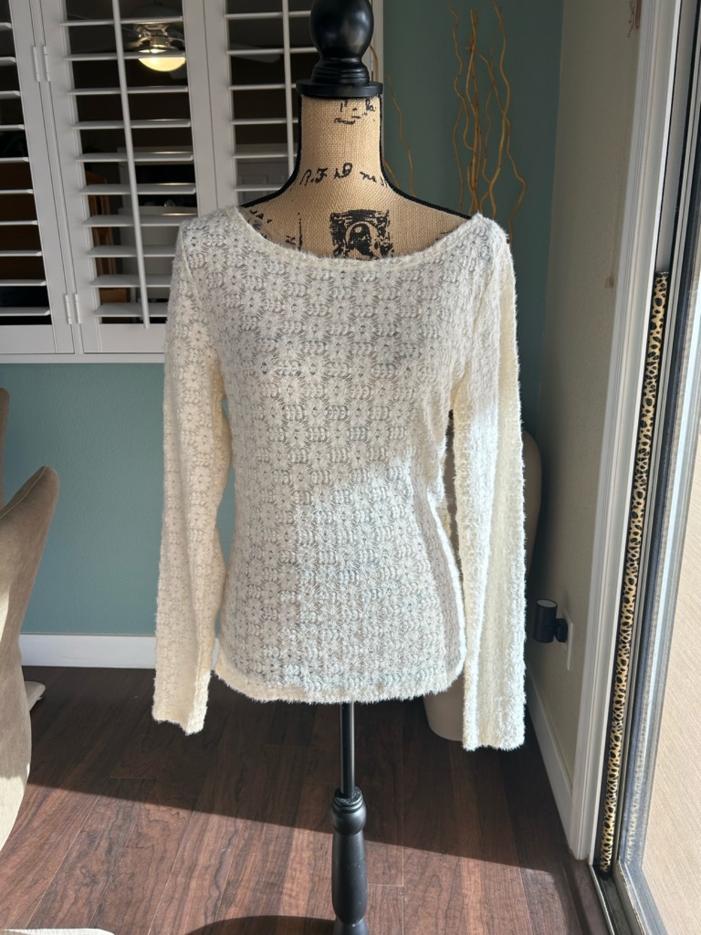 GAP Cream Boatneck Knit Sweater